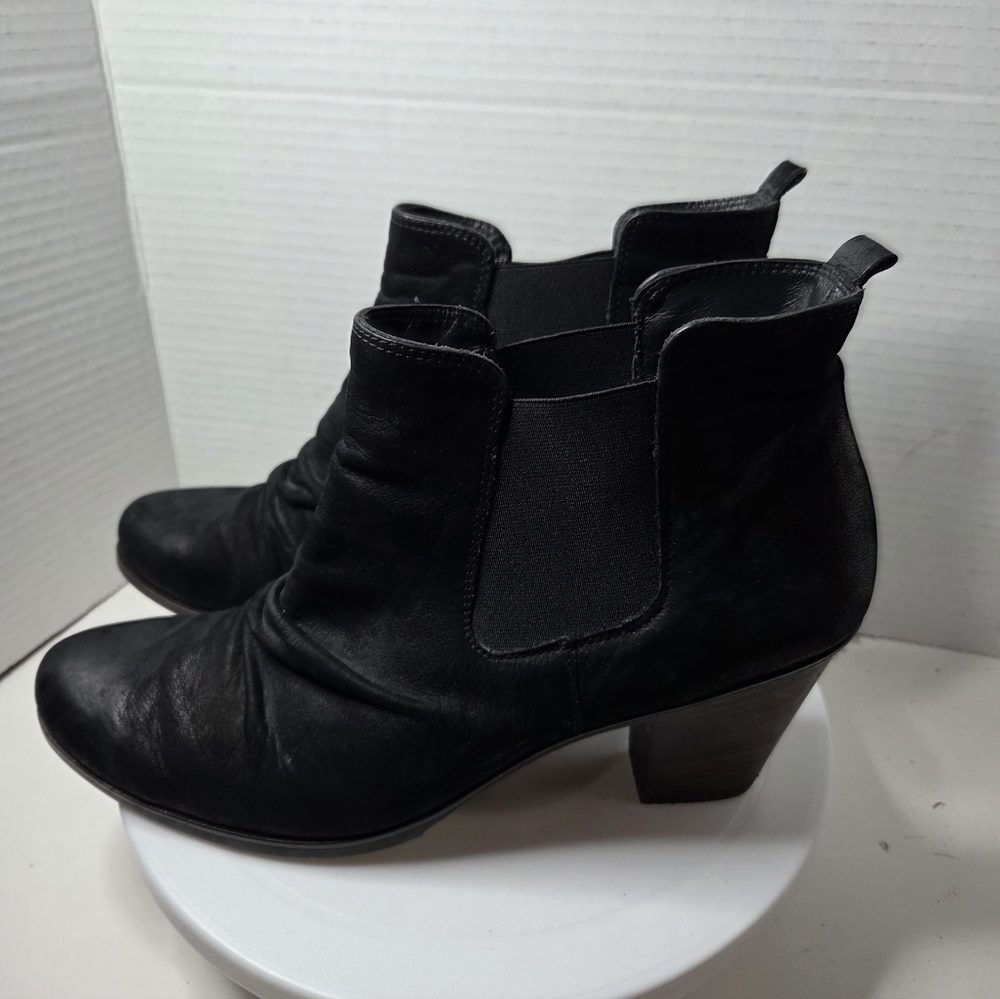 Paul Green Munchen Women's Black Suede & Leather Booties Size 10.5